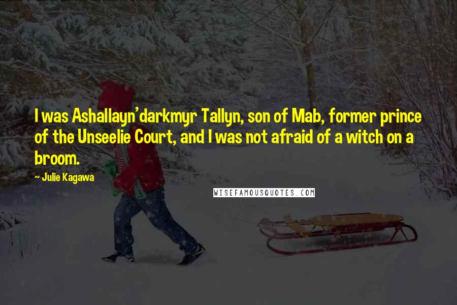 Julie Kagawa Quotes: I was Ashallayn'darkmyr Tallyn, son of Mab, former prince of the Unseelie Court, and I was not afraid of a witch on a broom.