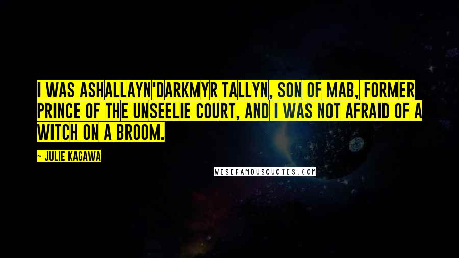 Julie Kagawa Quotes: I was Ashallayn'darkmyr Tallyn, son of Mab, former prince of the Unseelie Court, and I was not afraid of a witch on a broom.