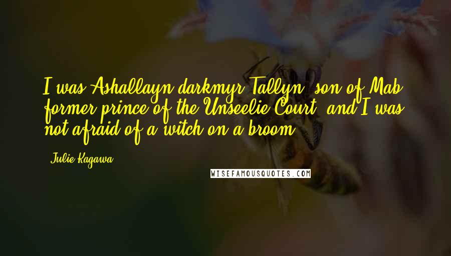 Julie Kagawa Quotes: I was Ashallayn'darkmyr Tallyn, son of Mab, former prince of the Unseelie Court, and I was not afraid of a witch on a broom.