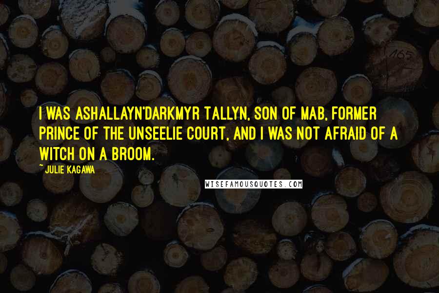 Julie Kagawa Quotes: I was Ashallayn'darkmyr Tallyn, son of Mab, former prince of the Unseelie Court, and I was not afraid of a witch on a broom.