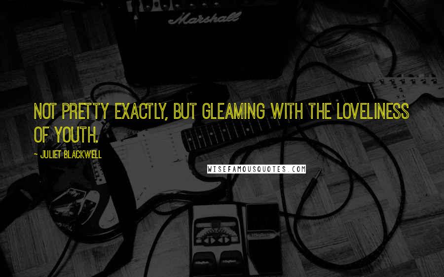 Juliet Blackwell Quotes: Not pretty exactly, but gleaming with the loveliness of youth.
