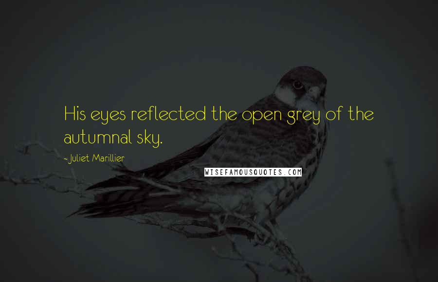 Juliet Marillier Quotes: His eyes reflected the open grey of the autumnal sky.