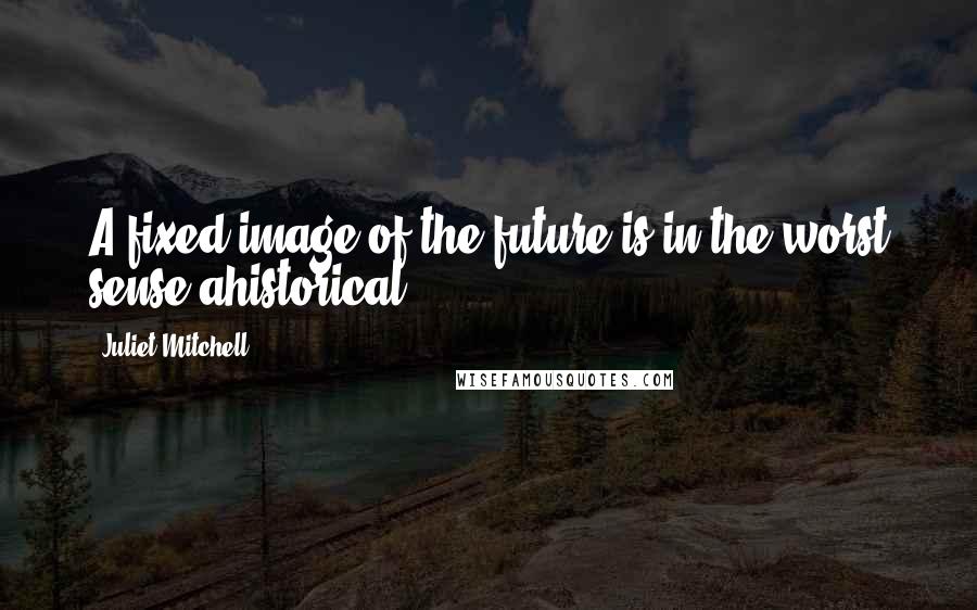 Juliet Mitchell Quotes: A fixed image of the future is in the worst sense ahistorical.