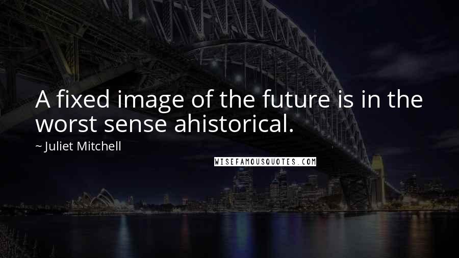 Juliet Mitchell Quotes: A fixed image of the future is in the worst sense ahistorical.