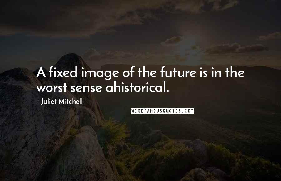 Juliet Mitchell Quotes: A fixed image of the future is in the worst sense ahistorical.