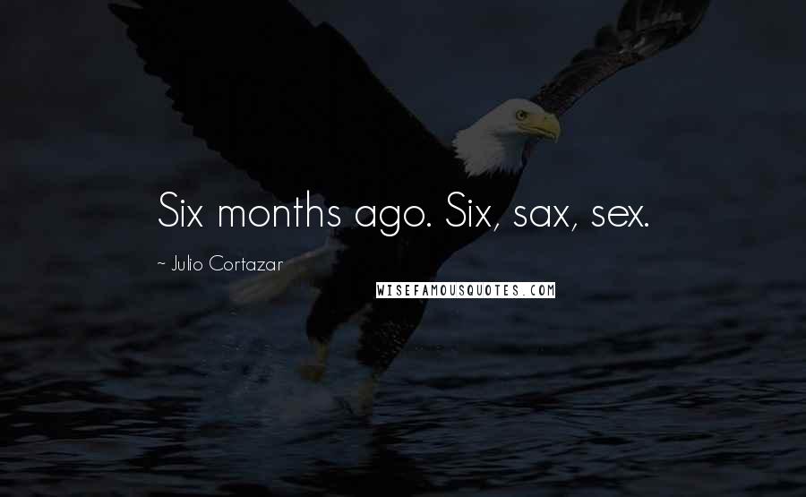 Julio Cortazar Quotes: Six months ago. Six, sax, sex.