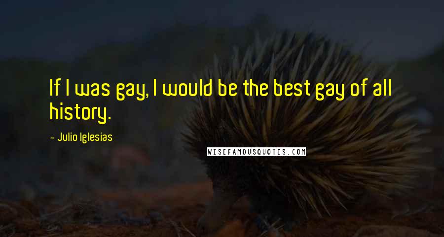 Julio Iglesias Quotes: If I was gay, I would be the best gay of all history.