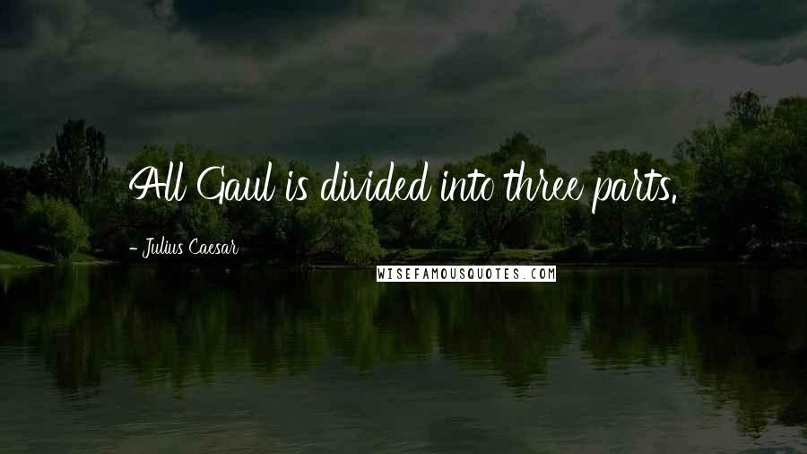 Julius Caesar Quotes: All Gaul is divided into three parts.