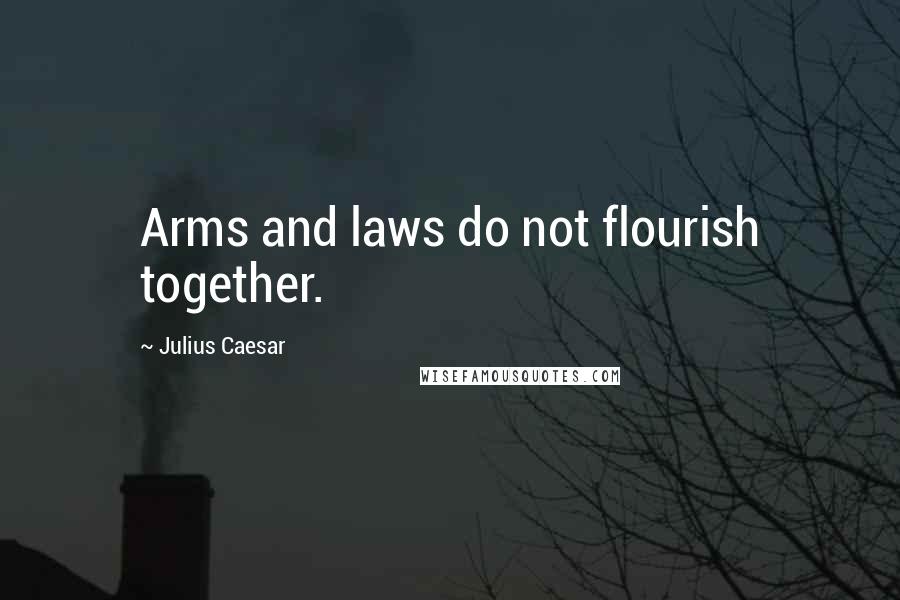 Julius Caesar Quotes: Arms and laws do not flourish together.
