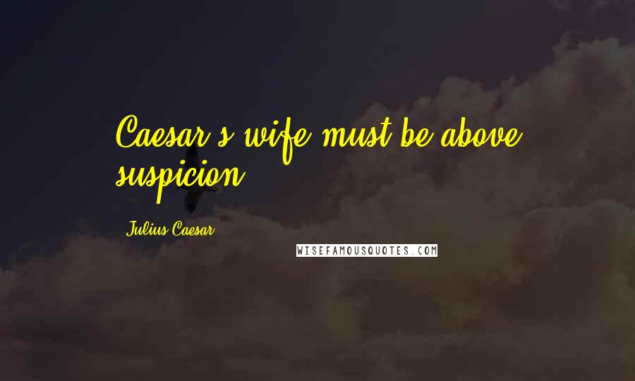 Julius Caesar Quotes: Caesar's wife must be above suspicion.