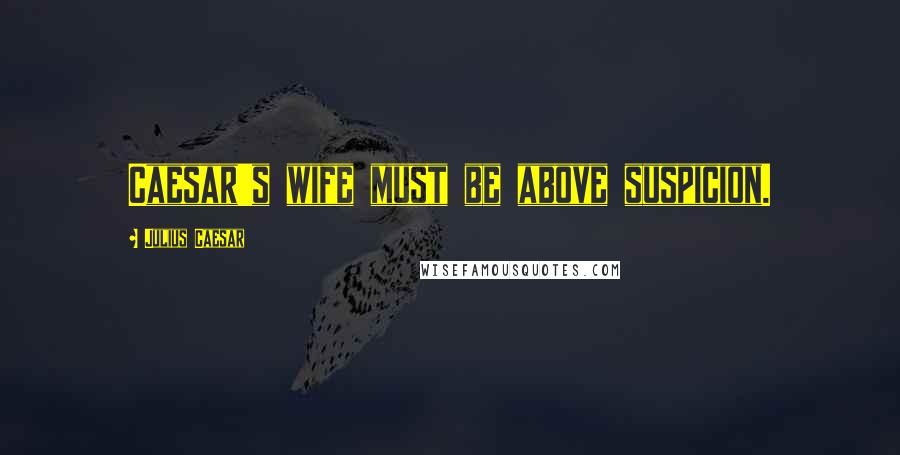 Julius Caesar Quotes: Caesar's wife must be above suspicion.