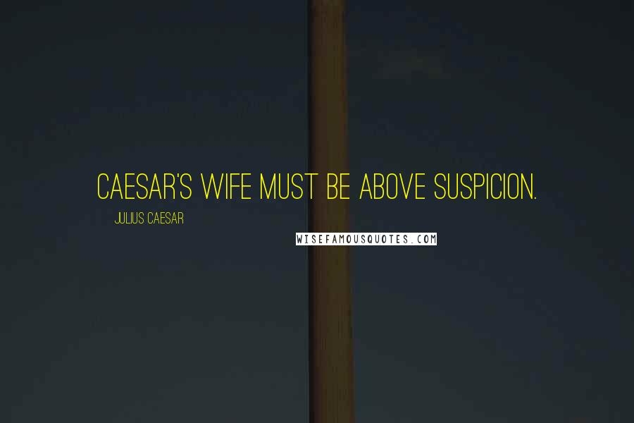 Julius Caesar Quotes: Caesar's wife must be above suspicion.