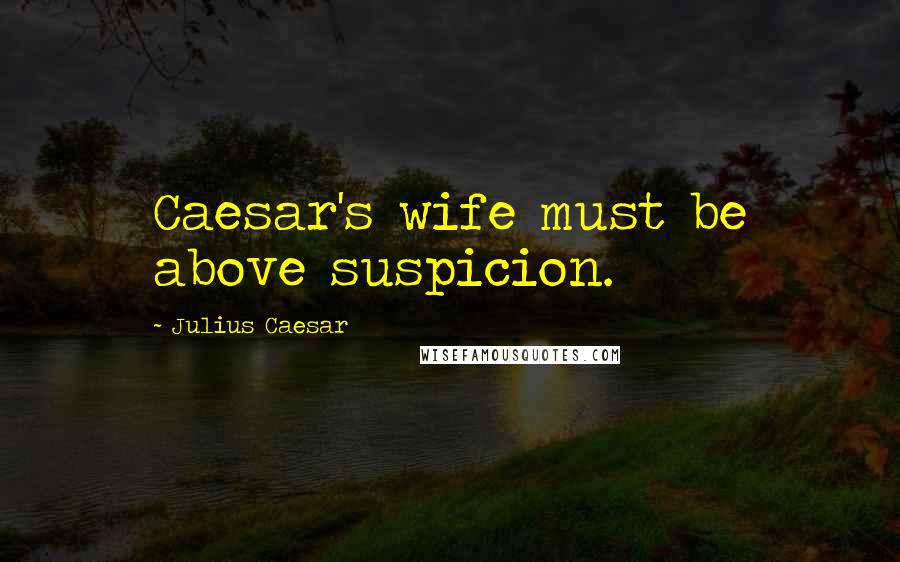 Julius Caesar Quotes: Caesar's wife must be above suspicion.