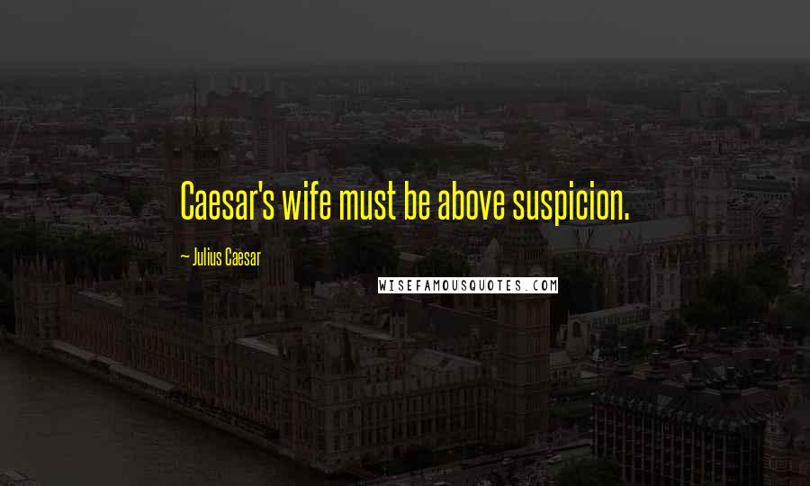 Julius Caesar Quotes: Caesar's wife must be above suspicion.