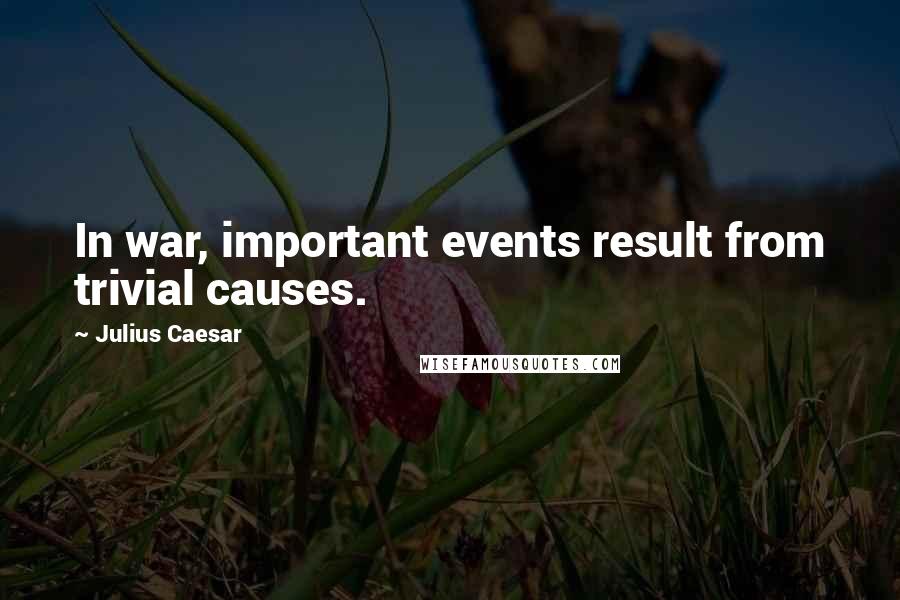 Julius Caesar Quotes: In war, important events result from trivial causes.