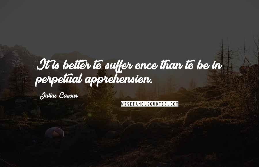 Julius Caesar Quotes: It is better to suffer once than to be in perpetual apprehension.