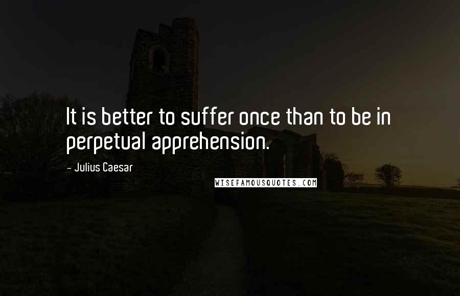 Julius Caesar Quotes: It is better to suffer once than to be in perpetual apprehension.