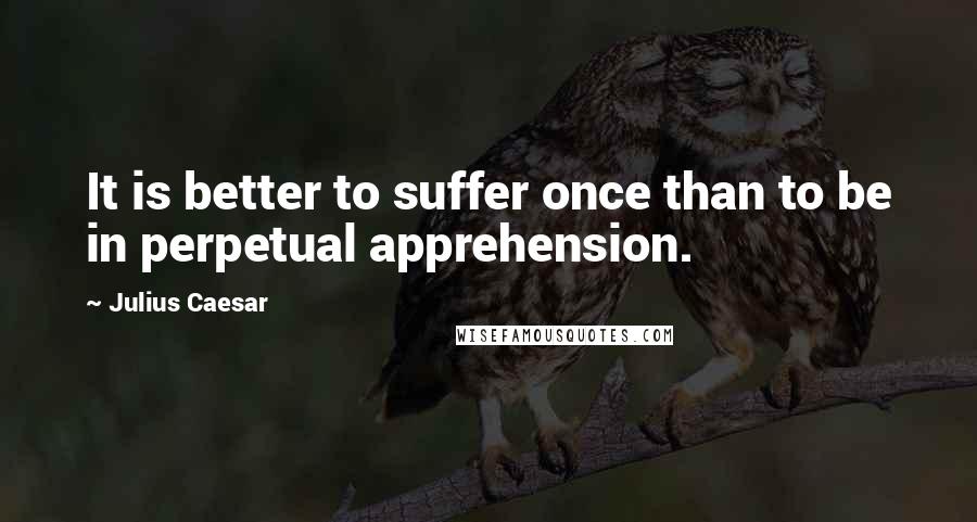 Julius Caesar Quotes: It is better to suffer once than to be in perpetual apprehension.