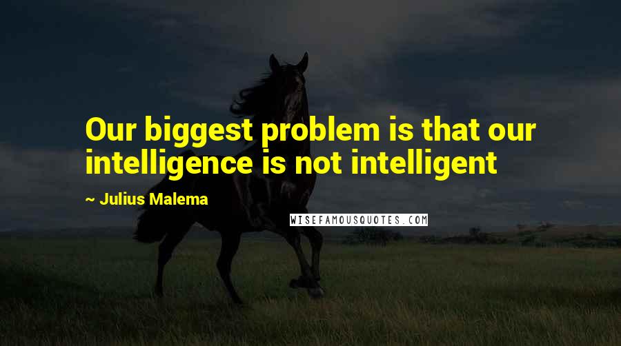 Julius Malema Quotes: Our biggest problem is that our intelligence is not intelligent