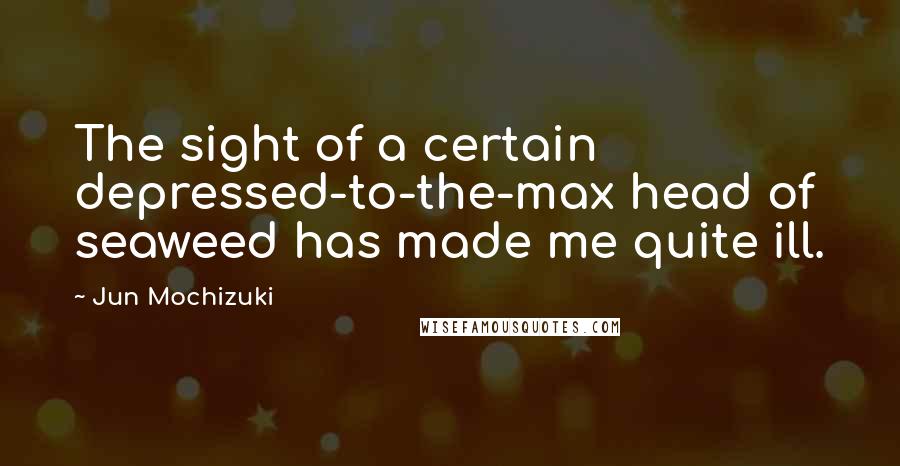 Jun Mochizuki Quotes: The sight of a certain depressed-to-the-max head of seaweed has made me quite ill.