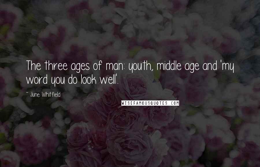 June Whitfield Quotes: The three ages of man: youth, middle age and 'my word you do look well'.