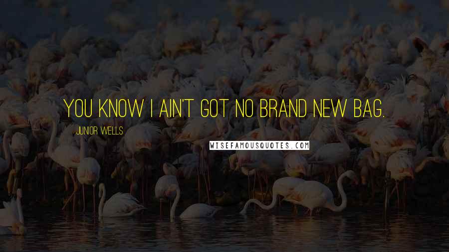 Junior Wells Quotes: You know I ain't got no brand new bag.