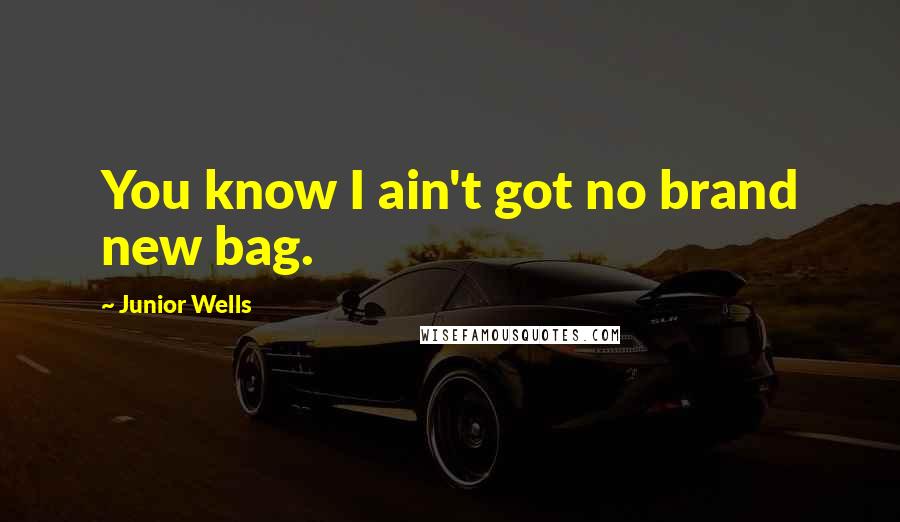 Junior Wells Quotes: You know I ain't got no brand new bag.