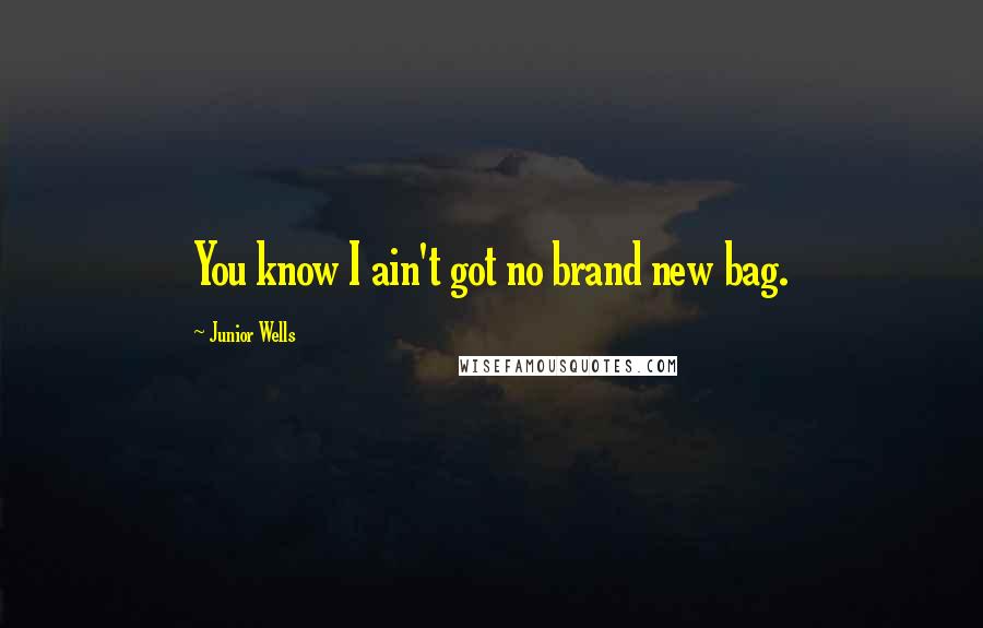 Junior Wells Quotes: You know I ain't got no brand new bag.
