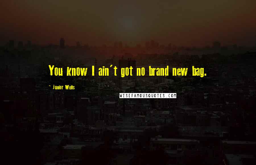 Junior Wells Quotes: You know I ain't got no brand new bag.