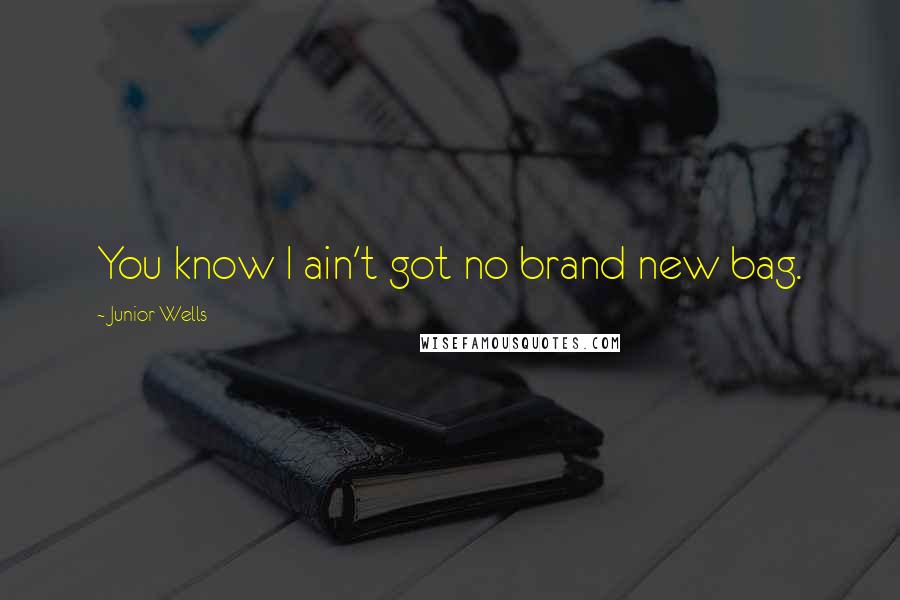 Junior Wells Quotes: You know I ain't got no brand new bag.