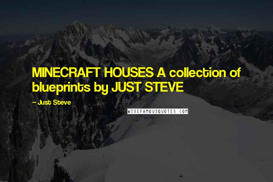 Just Steve Quotes: MINECRAFT HOUSES A collection of blueprints by JUST STEVE