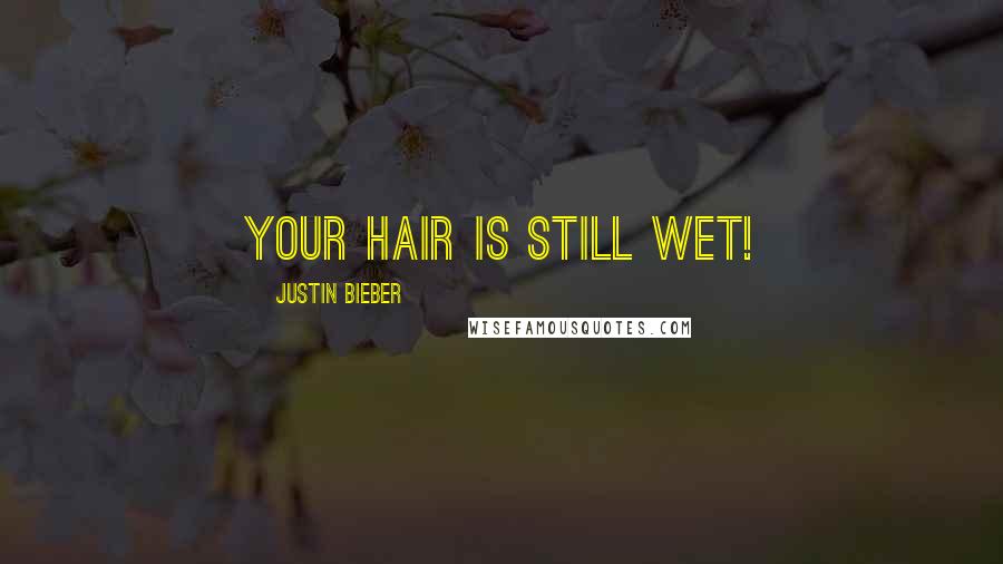 Justin Bieber Quotes: Your hair is still wet!