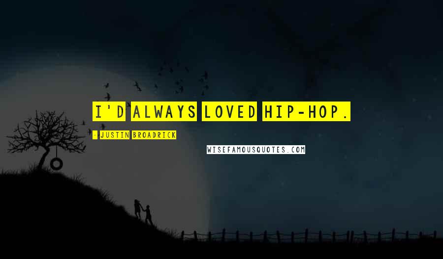Justin Broadrick Quotes: I'd always loved hip-hop.