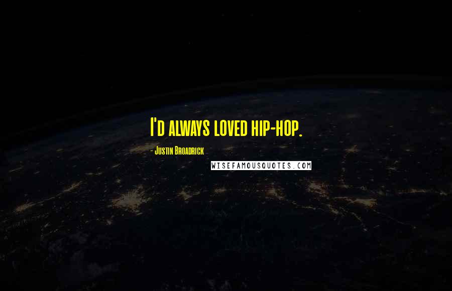 Justin Broadrick Quotes: I'd always loved hip-hop.