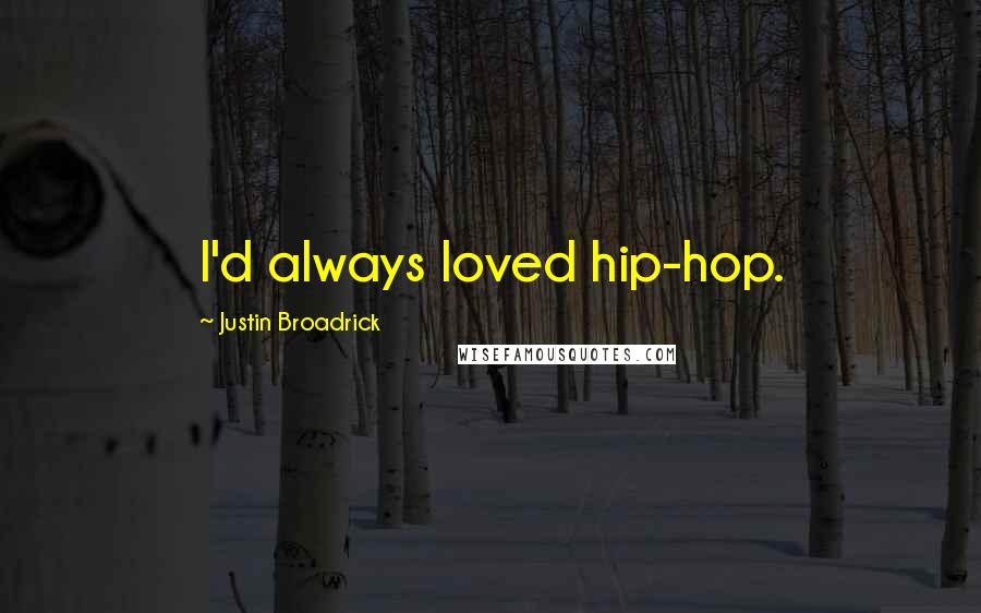 Justin Broadrick Quotes: I'd always loved hip-hop.