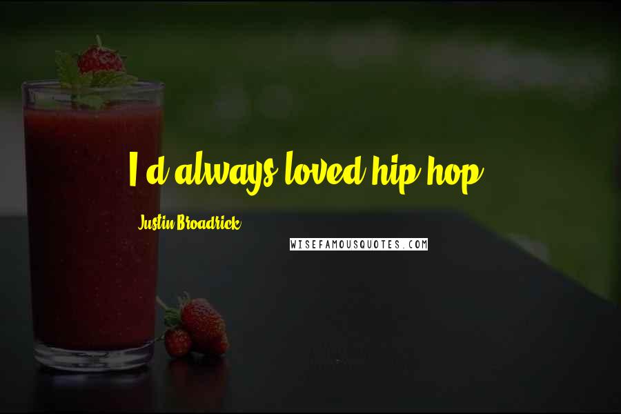 Justin Broadrick Quotes: I'd always loved hip-hop.