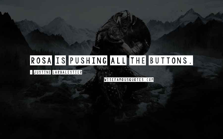 Justine Larbalestier Quotes: Rosa is pushing all the buttons.