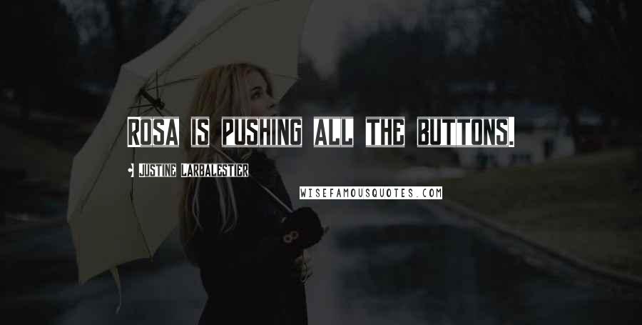 Justine Larbalestier Quotes: Rosa is pushing all the buttons.