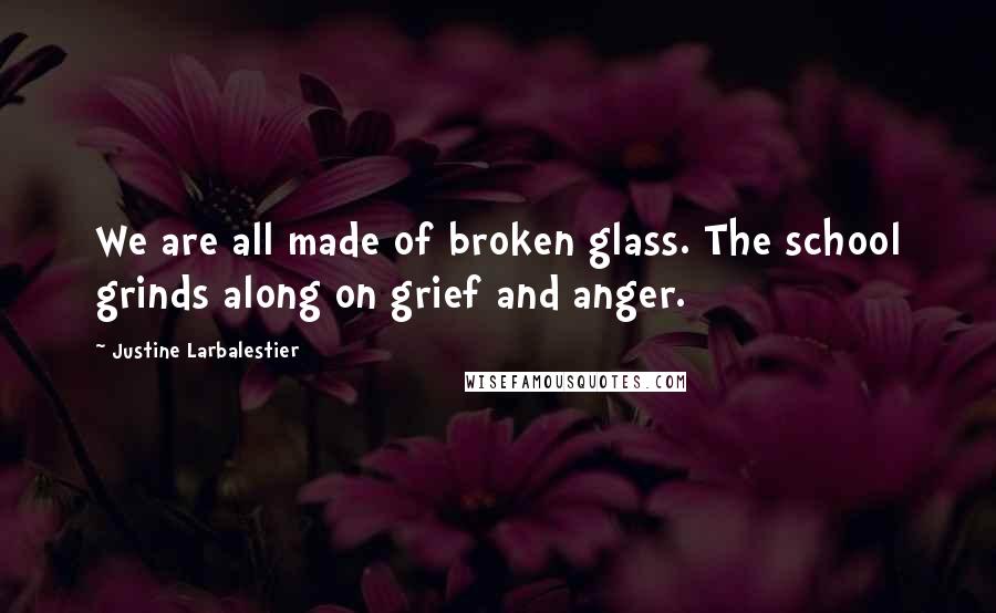 Justine Larbalestier Quotes: We are all made of broken glass. The school grinds along on grief and anger.
