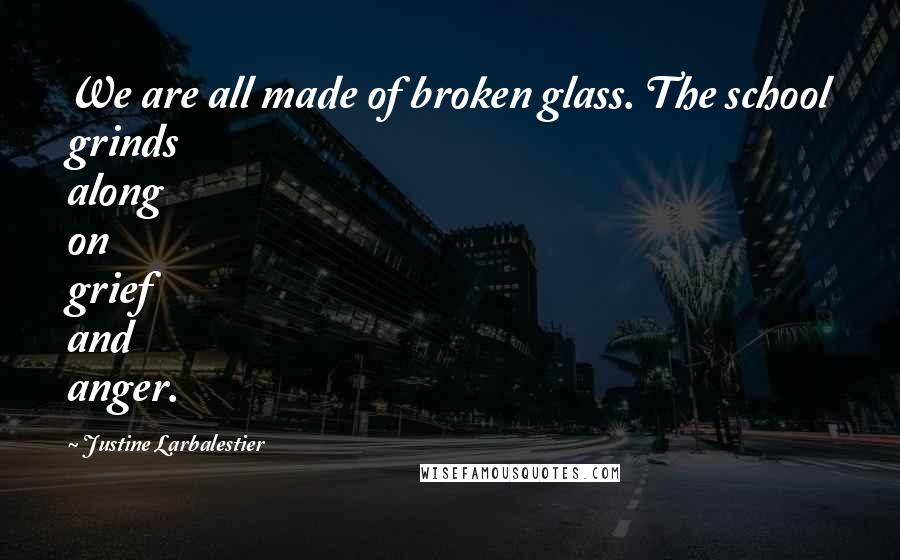 Justine Larbalestier Quotes: We are all made of broken glass. The school grinds along on grief and anger.