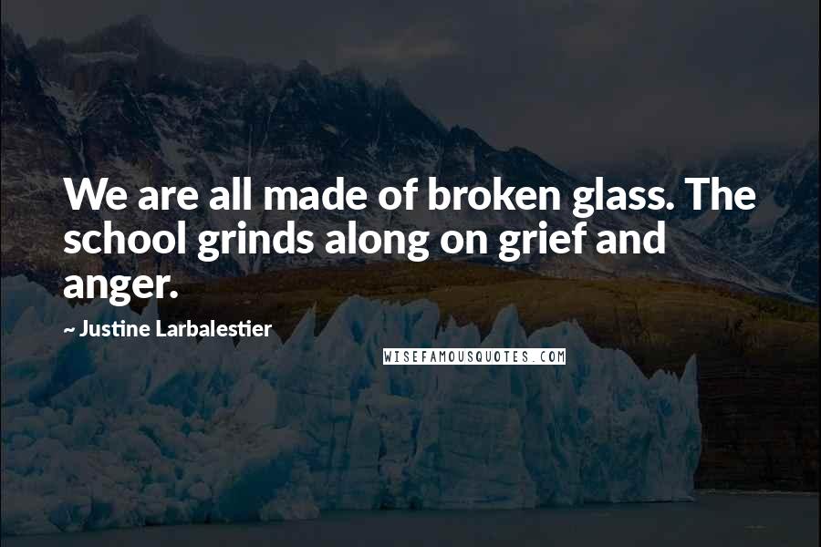 Justine Larbalestier Quotes: We are all made of broken glass. The school grinds along on grief and anger.