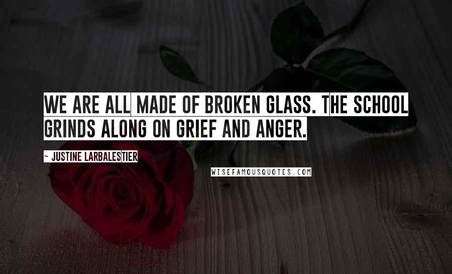 Justine Larbalestier Quotes: We are all made of broken glass. The school grinds along on grief and anger.