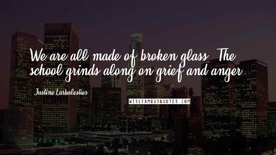 Justine Larbalestier Quotes: We are all made of broken glass. The school grinds along on grief and anger.