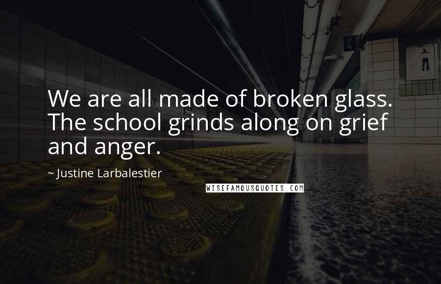Justine Larbalestier Quotes: We are all made of broken glass. The school grinds along on grief and anger.