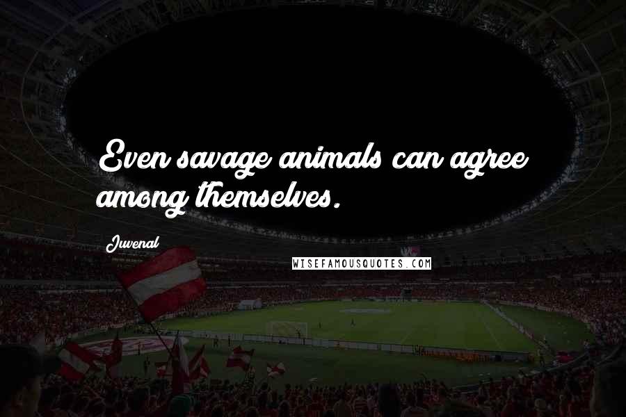 Juvenal Quotes: Even savage animals can agree among themselves.