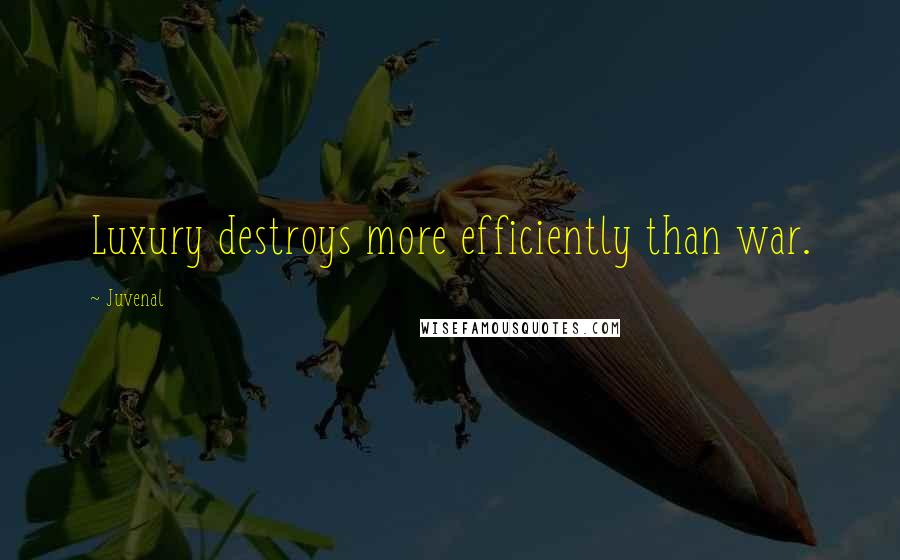Juvenal Quotes: Luxury destroys more efficiently than war.