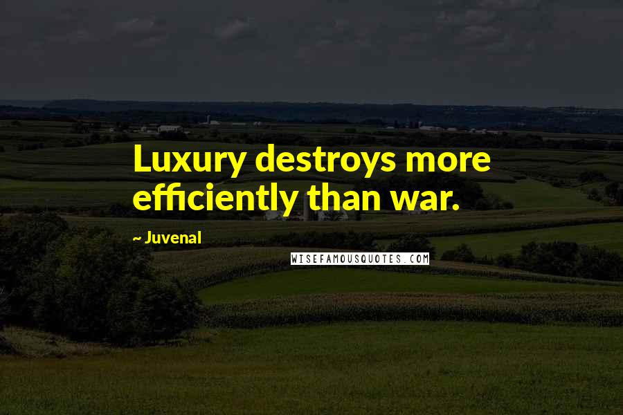 Juvenal Quotes: Luxury destroys more efficiently than war.