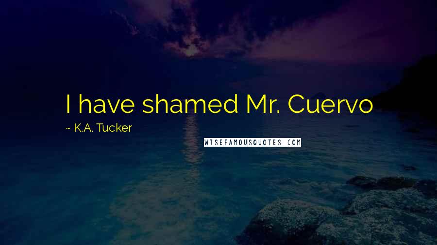 K.A. Tucker Quotes: I have shamed Mr. Cuervo