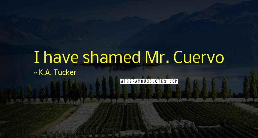 K.A. Tucker Quotes: I have shamed Mr. Cuervo