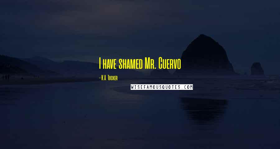 K.A. Tucker Quotes: I have shamed Mr. Cuervo